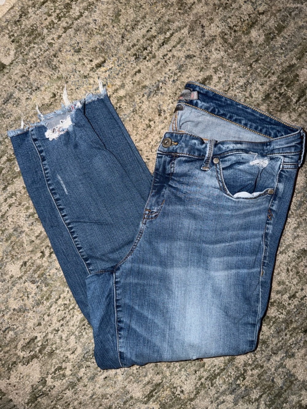 Torrid Medium Wash Distressed Ankle Jeans